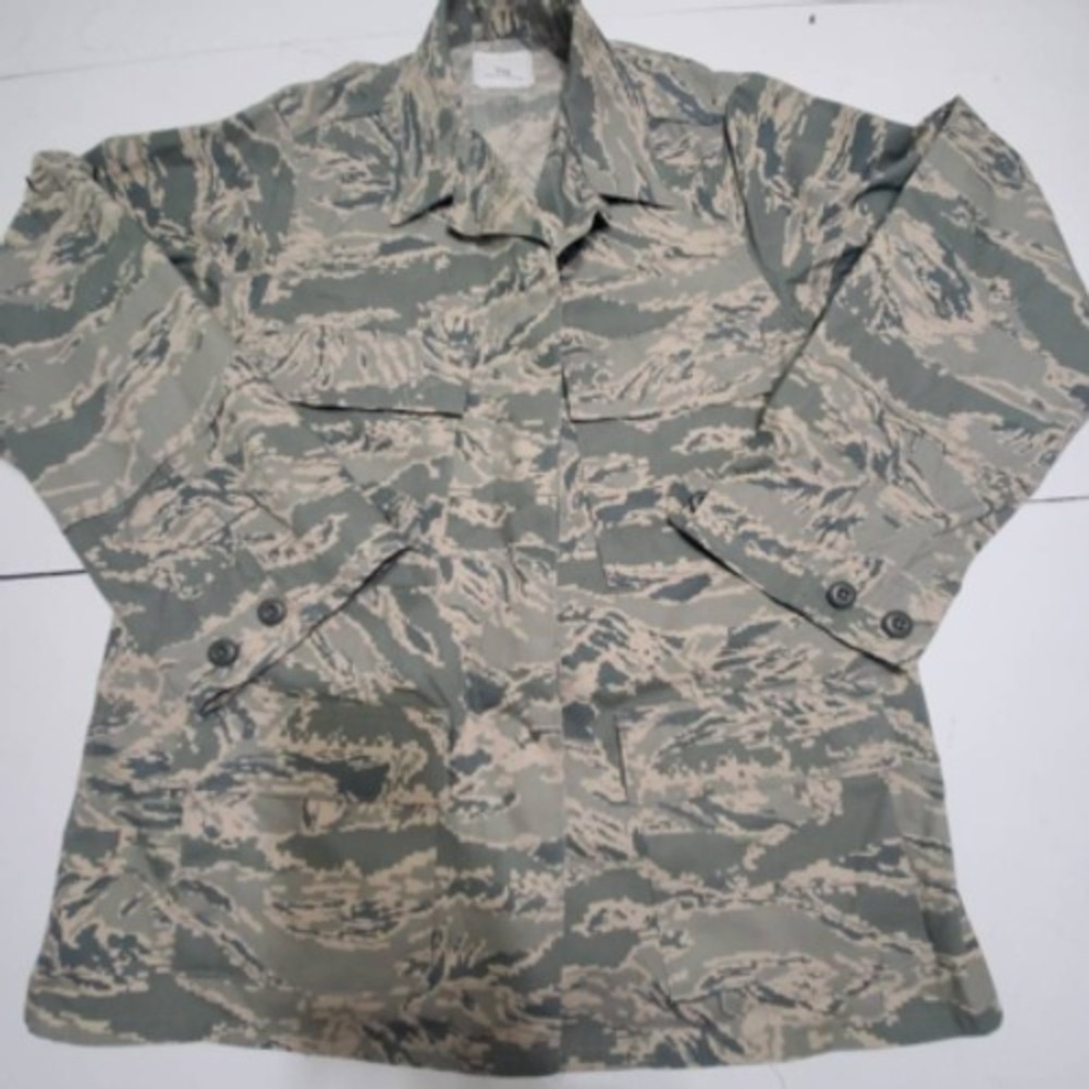 American Apparel Inc. Womens Air Force Military Coat Green Camouflage Pocket 16L